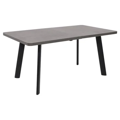 Стол LEON LUX RADIAL-160, раздвижной 160(205)х90, Дымчатая керамика/Чёрный фотография