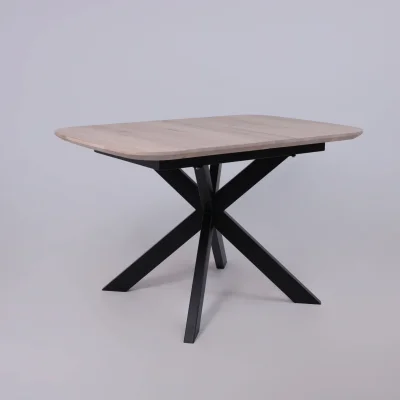 Стол ВЕЙВ раздвижной, 120(160)*80*75, дуб беленый/черный (ПрР-3 DSW (02) КСЕ/Р-80)_17