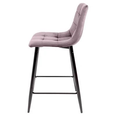 Стул барный MIA, пыльная роза велюр HLR25/черный_5