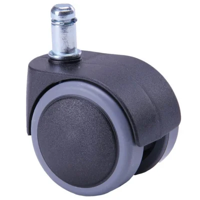 Колесо мебельное, для стула, полиамид/прорезиненное, (50мм), черное фотография