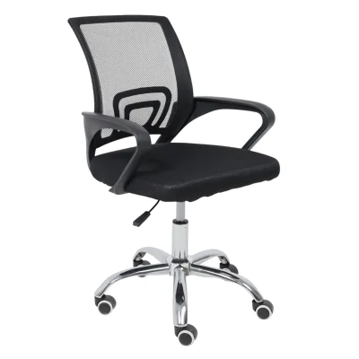 Кресло рабочее RICCI 696, (черный+черный) фотография