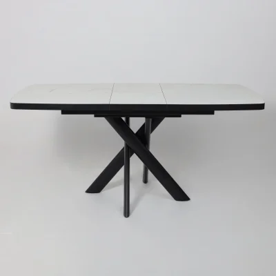 Стол LEONEL-130, раздвижной 130(165)х85, Кварцит-HPL/Черный_22