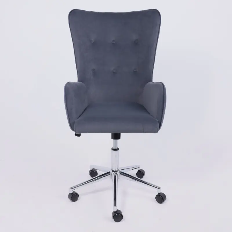 Кресло поворотное BELLA XL chrome, Kiton 713 Graphite, велюр/графит_preview_11