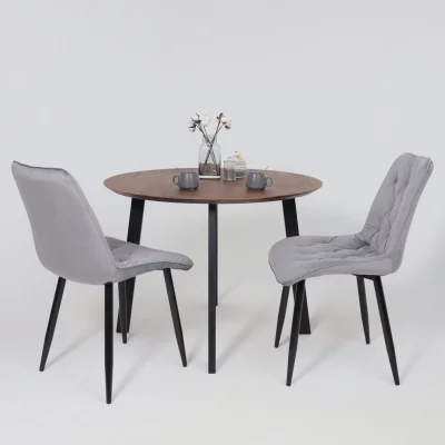 Стул ASTRA, 2, светло-серый велюр HLR-20/черный_4