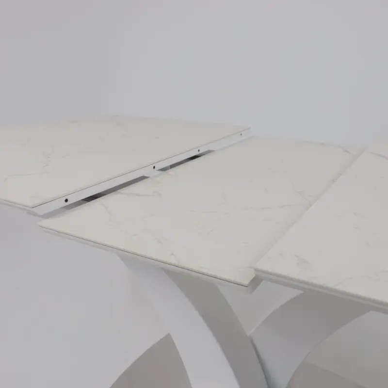 Стол НОТР ДАМ MODERNE, керамика 2 кат. 1400(1800)*850, Камень белый Calacata vagli/Белый Муар_preview_20