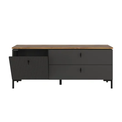 Н.м. "SAN GIMIGNANO" тумба RTV1D2S, к.Антрацитовый+Дуб нокс/ф.Антрацитовый+Готика_3