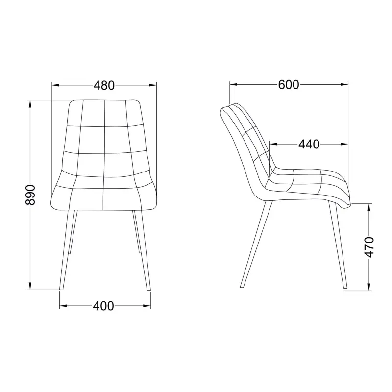 Стул FRED, светло-серая ткань 1701-26/черный_preview_7