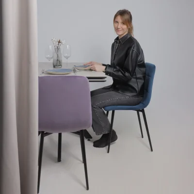 Стул AV 406-N, синий бархат Confetti deep ocean/черный_2