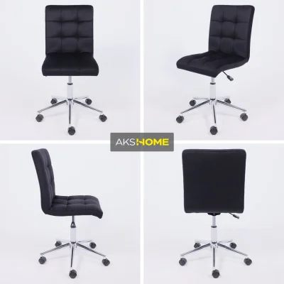 Кресло Роза квадрат, Velutto 34 черный/хром_2