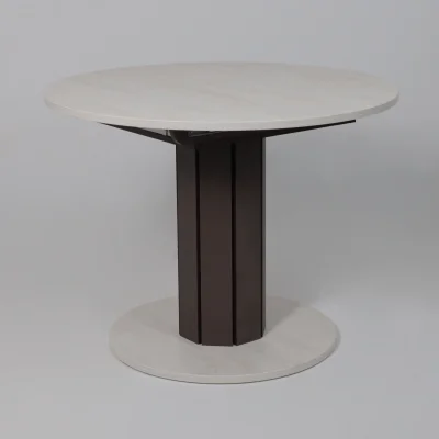 Стол раздвижной на опоре ONTARIO,1000(1300)*760*1000, (сосна каньон/коричневый)_7