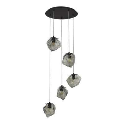 Светильник подвесной ST-Luce Черный/Серо-зеленый E14 5*40W PORTICI_2