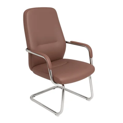 Стул VELLA, коричневая экокожа/хромированный металл фотография