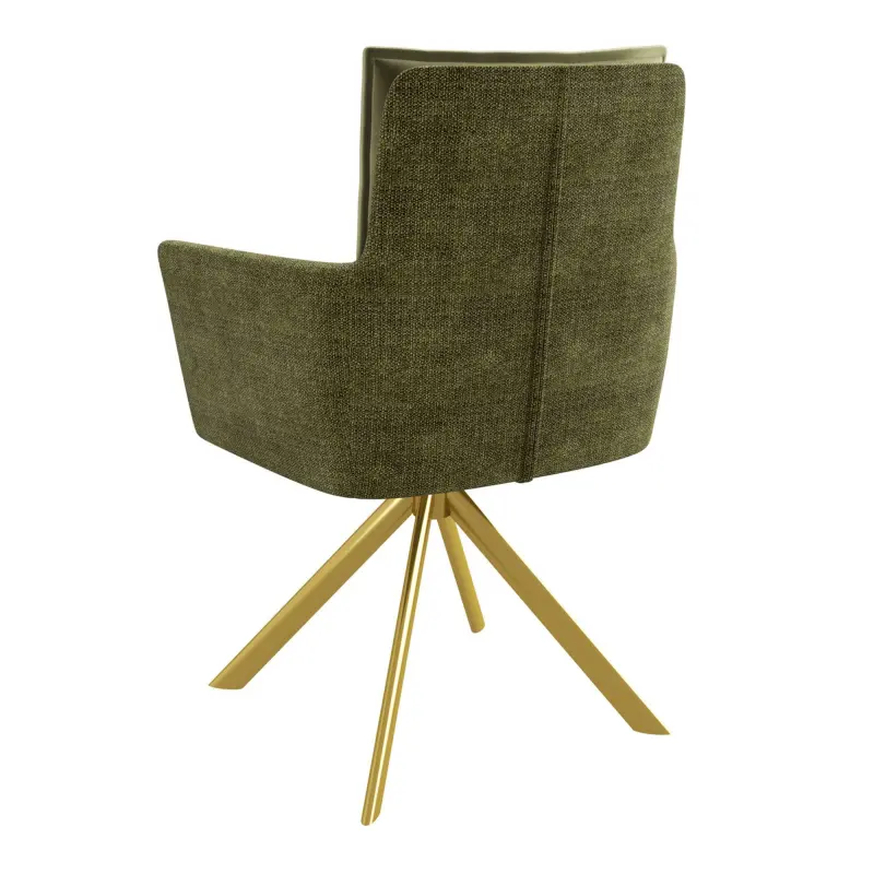 Стул POSH-R 360, g12 OLIVE шенилл lux - d12 OLIVE LUX\золото_preview_2