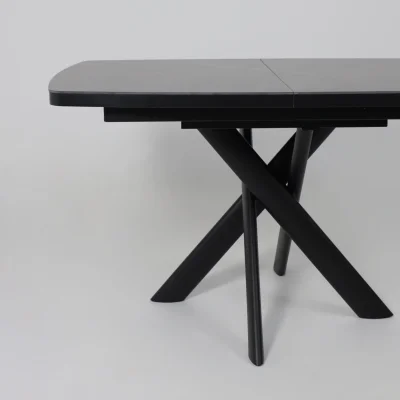 Стол LEONEL-130, раздвижной 130(165)х85, STONE BLACK ST CER/Черный_11