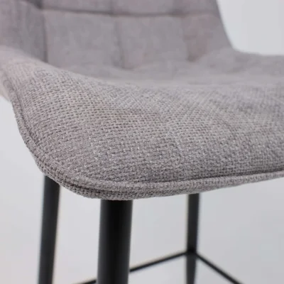 Стул BARON, барный, серый микровелюр CD2302-26/черный_12