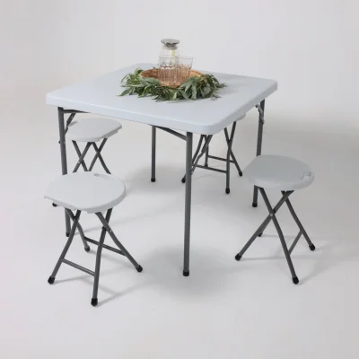 Стол складной 86*86*74, белый_5