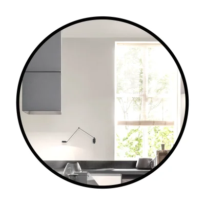 Зеркало с шлифованной кромкой и УФ-печатью (черный), D500, Д-028 фотография