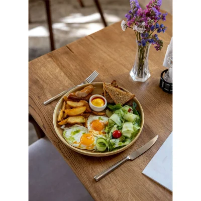 Блюдо STRIA, фарфор, пшеничный, 30,6*23,3*3см_6