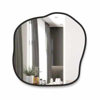 700*700  зеркало фигурное с шлиф.кромкой и УФ-печатью (черный), Д-063 фотография