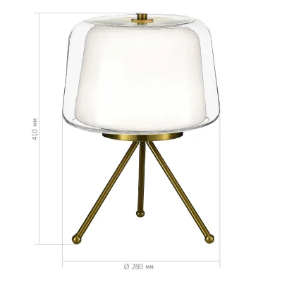 Прикроватная лампа ST-Luce Латунь/Белый, Прозрачный LED 1*16W 3000K PANDORA_6