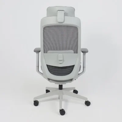 Кресло поворотное SPIRIT, темно-серая сетка+ серая ткань/серый полиамид_7