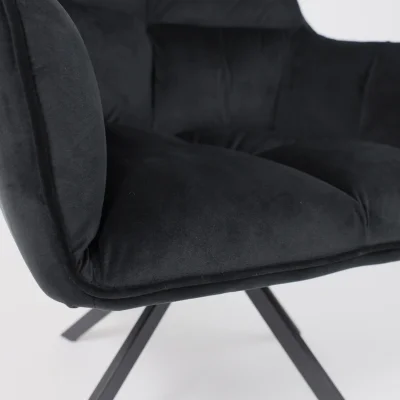 Кресло VIRGINIA, поворотное, черный велюр HCJ-50/черный_11