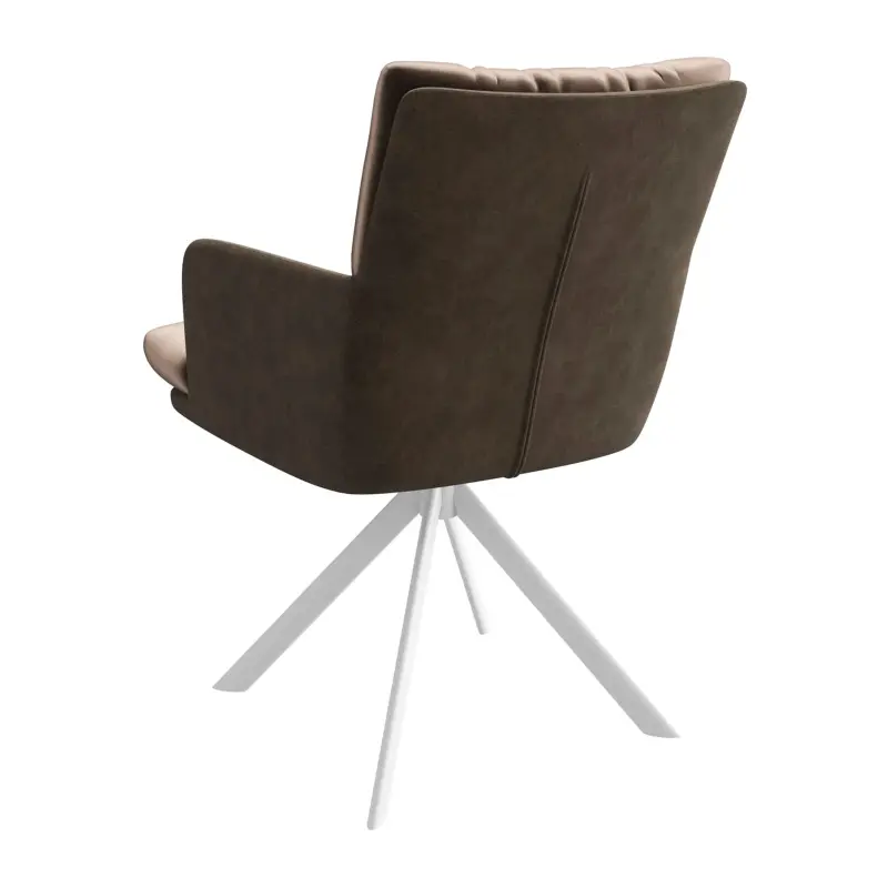 Стул CHARLES-R 360, d05 CAPPUCINO LUX - MOCCO замша lux\белый_preview_2