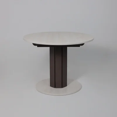 Стол раздвижной на опоре ONTARIO,1000(1300)*760*1000, (сосна каньон/коричневый)_15