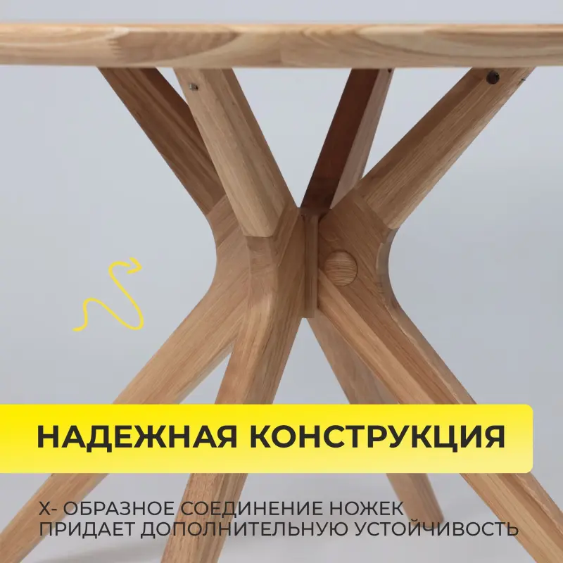 Стол ОЛДЕН, d950*760 (001Д), дуб натуральный/покрытие бесцветное_preview_8