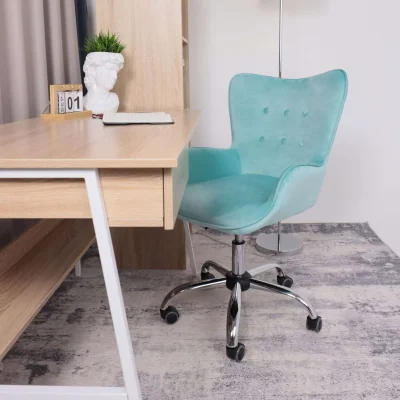 Кресло поворотное BELLA, велюр/мятный_14