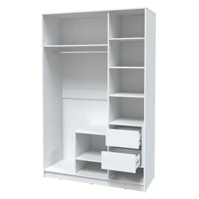 Шкаф КОНЦЕПТ КТ-Ш3, к.Белый/ф.Белый  (В2128хШ1360хГ547мм)_3