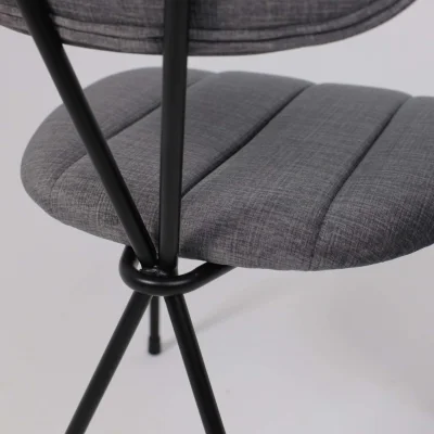 Стул TORI, серый велюр VOSS 15/черный_20