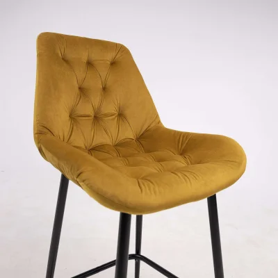 Стул AV 435, полубарный, горчичный бархат/черный_8