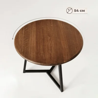 Стол журнальный SMT-60 DD, дуб мореный/черный_2