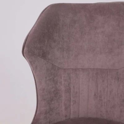 Кресло поворотное КАВРУС U-R, Nessi Dove 05, серо-коричневый велюр/черный_10