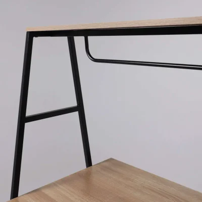 Стол письменный VECTOR, светлый дуб/черный металл, 1390*600*1400_9