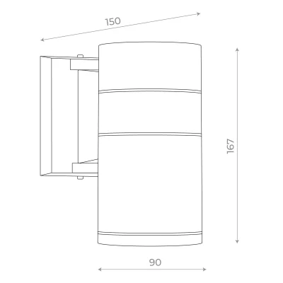 Светильник уличный настенный ST-Luce Черный/Черный LED 1*5W 4000K TUBO_4