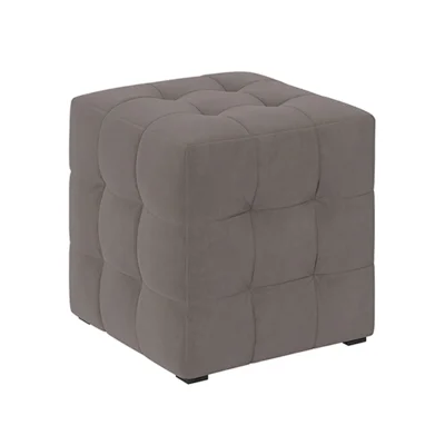 Пуф Тип 1, велюр мокко светлый, 410х410х420 фотография