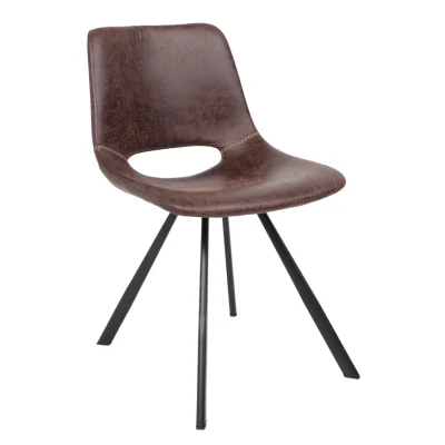 Стул  DILAN, экокожа, коричневый PU C-03/черный фотография