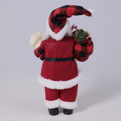 Интерьерное украшение "Санта-Клаус с мишкой", 30см (RY-149)_6