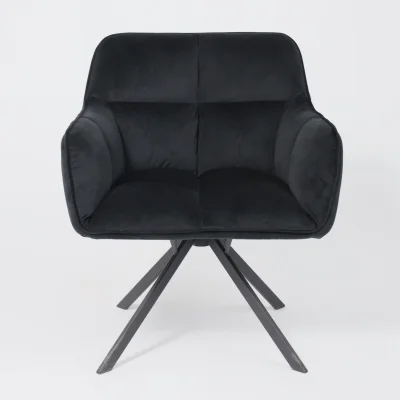 Кресло VIRGINIA, поворотное, черный велюр HCJ-50/черный_6