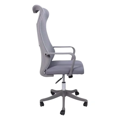 Кресло рабочее, поворотное ABRAHAM, ткань/сетка, серый+серый_3