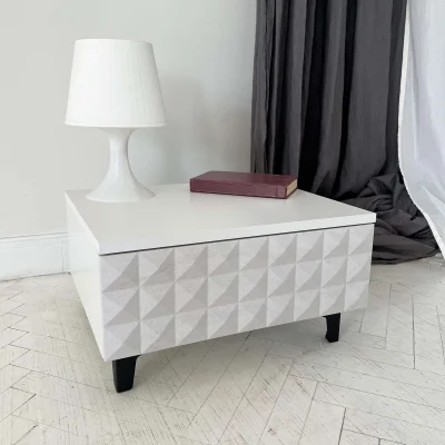 Стол-консоль SHTABE SIMPLE 7001 эко, Травертин-Белый-Черный_3