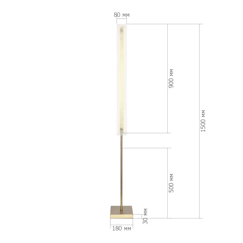 Светильник напольный ST-Luce золотистый/Прозрачный LED 1*20W 4000K FAGY_preview_5