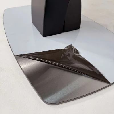 Стол НОТР ДАМ MODERNE, керамика 0 кат. 1400(1800)*850, Камень серый Greys Grey/Черный матовый_18