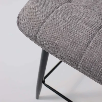 Стул BARON, барный, серый микровелюр CD2302-26/черный_14