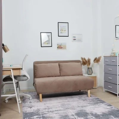 Диван ЭЛЛИ 140, бежевый Велютто люкс 22 / бук_14