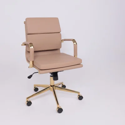 Кресло рабочее INDIGO, LB кофейный/золотой_17