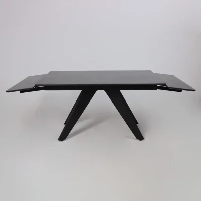 Стол AV 2122, МДФ+керамика, раздвижной 1400 (2000)*850 черный, матовый SHAKESPEARE/черный_19