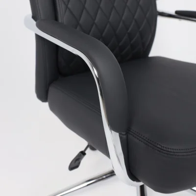 Кресло поворотное LOREAN, черная экокожа/хромированный металл_9